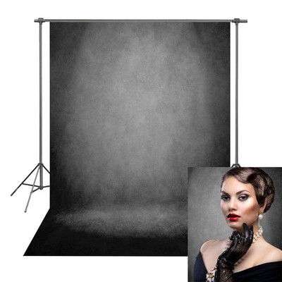 Black Abstract Portrait Backdrop Black Gray Solid Color Photography Backgroun...