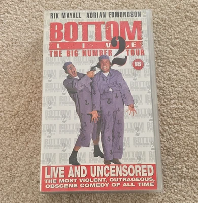 Bottom Live: The Big Number 2 Tour Uncensored VHS PAL 18 1995 Mayall PolyGram - Image 1 of 3