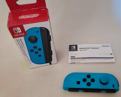 Nintendo Switch Joy-Con Controller links neon-blau  Hall-Effect Stick+Akku neu 