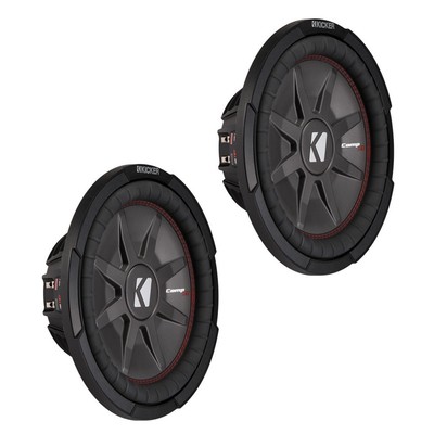 Kicker 48CWRT122 12'' CompRT CWRT12 Series Sub 500W RMS 2 Ohm DVC Car Subwoofer