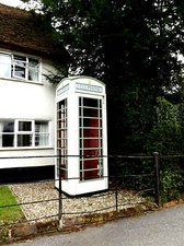 Photo 6x4 White Telephone Box Higham In a front garden off the B1068 Uppe c2014
