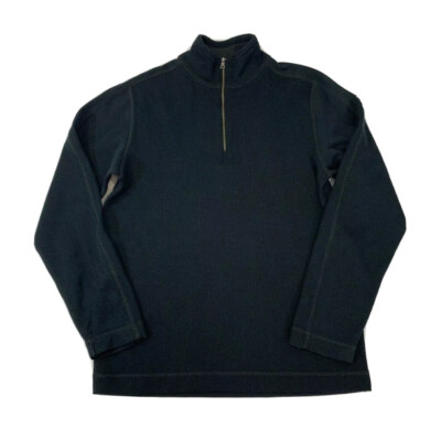 Men's BANANA REPUBLIC Small 1/4 Zip Sweater Navy 100% cotton