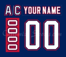 IIHF Team USA Customized Number Kit for 1987-1988 Blue Hockey Uniform