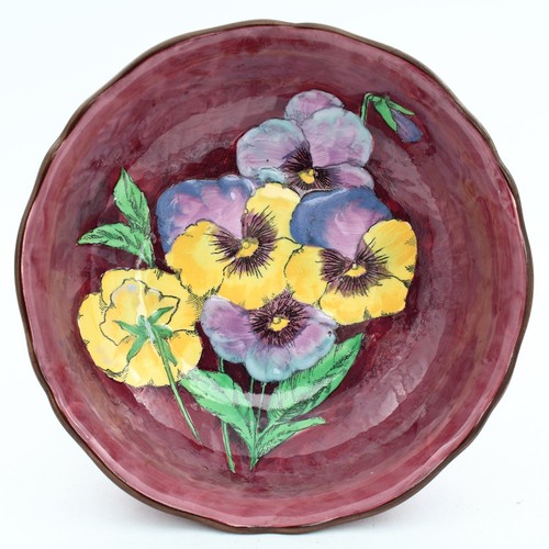 Royal Doulton Pansy Pattern D6402 Trio Footed Bowl, Charger and Tray, England - Picture 12 of 24