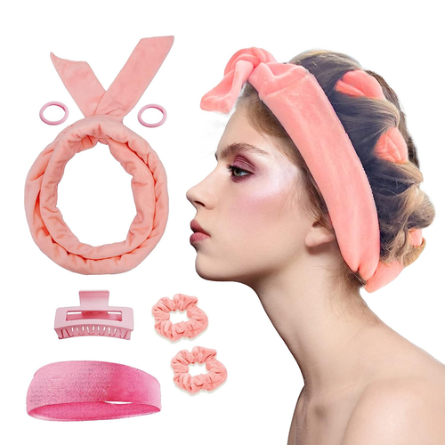 Extra Long Heatless Velour Curling Rod Headband - 61" No Heat Soft Cotton Curlin - 第 11/12 張圖片