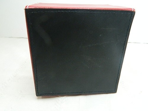 Travel Size Jewelry Box 2 Tier 4.5" X4.5" X 3.25"H Faux Leather Red with Mirror - Picture 5 of 14