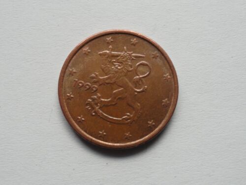 5 Euro Cent Münze Finnland 1999 RAR ( Finnischer heraldischer Löwe ) - Afbeelding 1 van 2