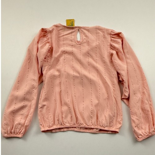Abouts The Label Blouse Long Sleeve Puff Sleeve Pink Girls Size L 14 - Picture 3 of 3