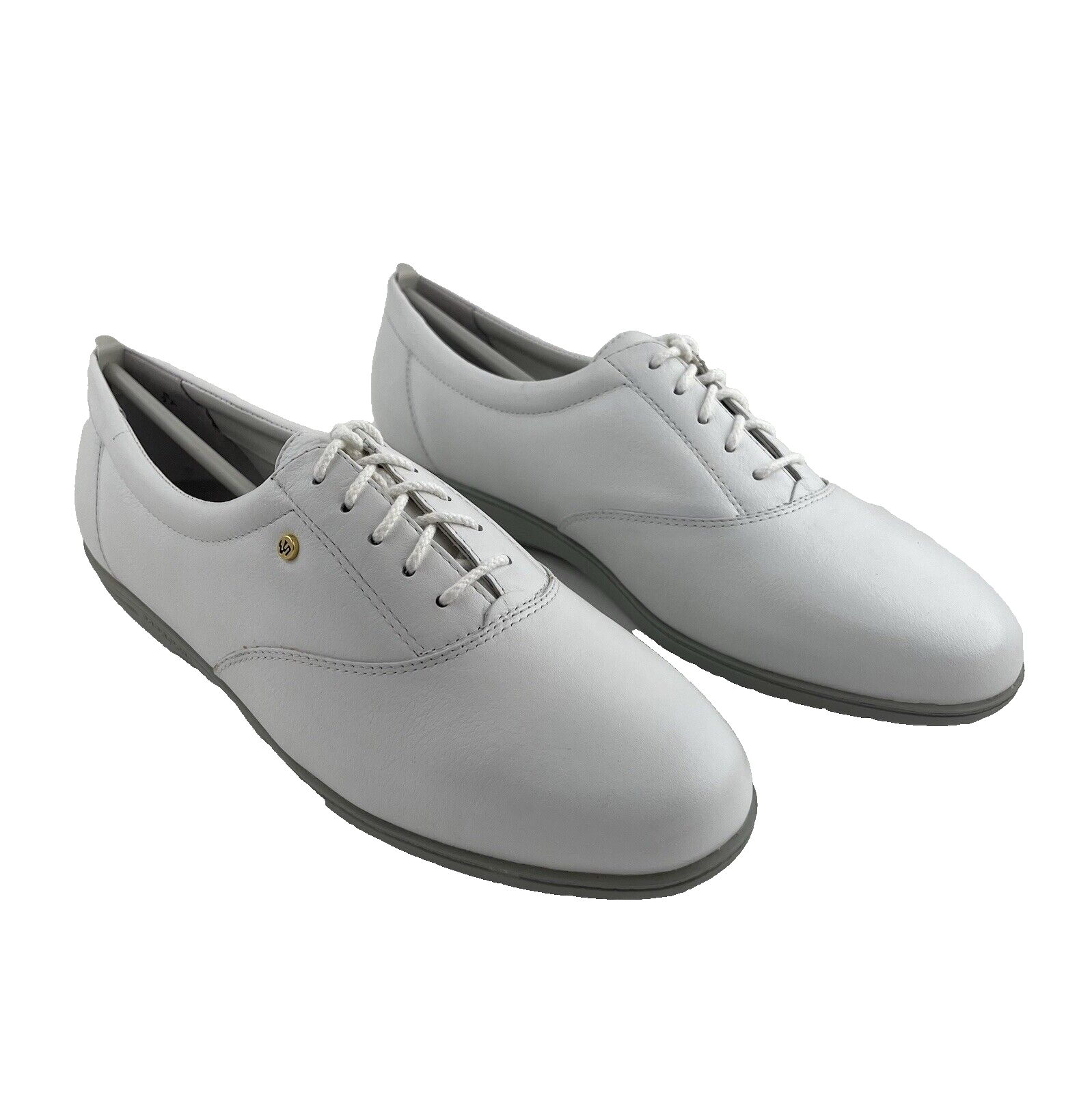 SAOLA Scarpe bianche stile Oxford stringate donna suola comoda passeggio antiscivolo nuove con scatola