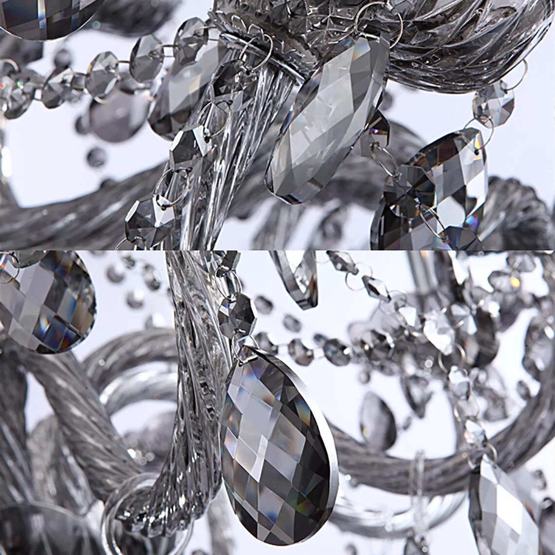 Smoky sale crystal chandelier