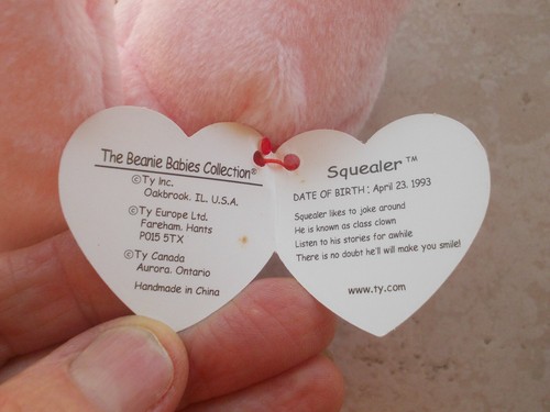 TY Beanie Baby Squealer Pig April 23, 1993 P.E. Pellets Great Shape - Picture 5 of 7