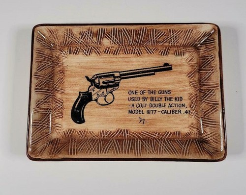 Vintage Pennsbury Keramik Colt 41 Billy the Kid Plakette