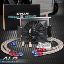 30 Row 10AN Universal Aluminum Transmission Engine Oil Cooler + 7