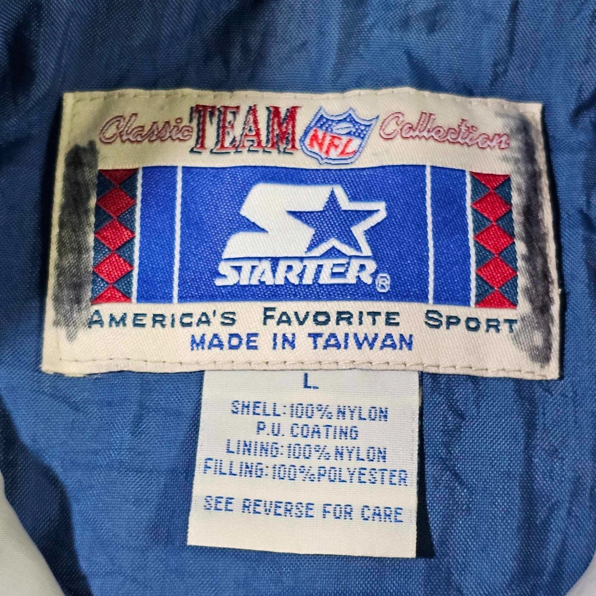 Dallas Cowboys Vintage 90s Starter Hooded Jacket - Blue Coat