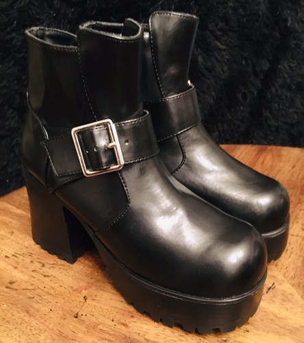 current mood black platform boots