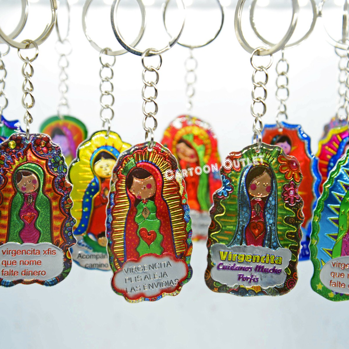 12 COMMUNION BAPTISM FAVORS KEYCHAIN BAUTIZO RECUERDOS GUADALUPE