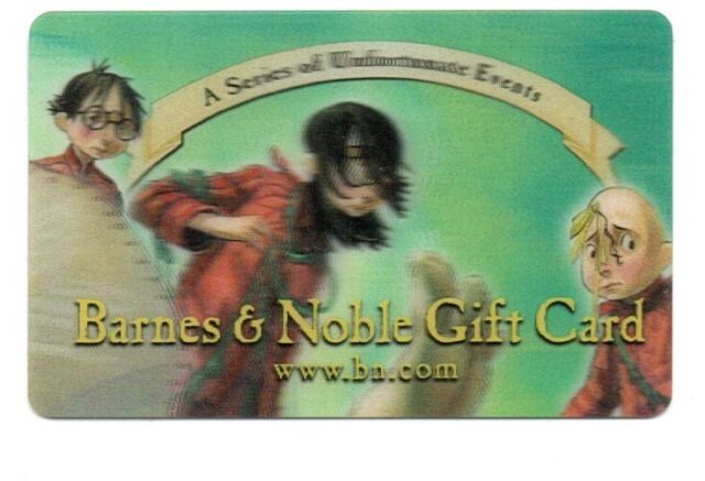 Barnes & Noble A Series Of Unfortunate Events Lenticular Gift Card No $ Value
