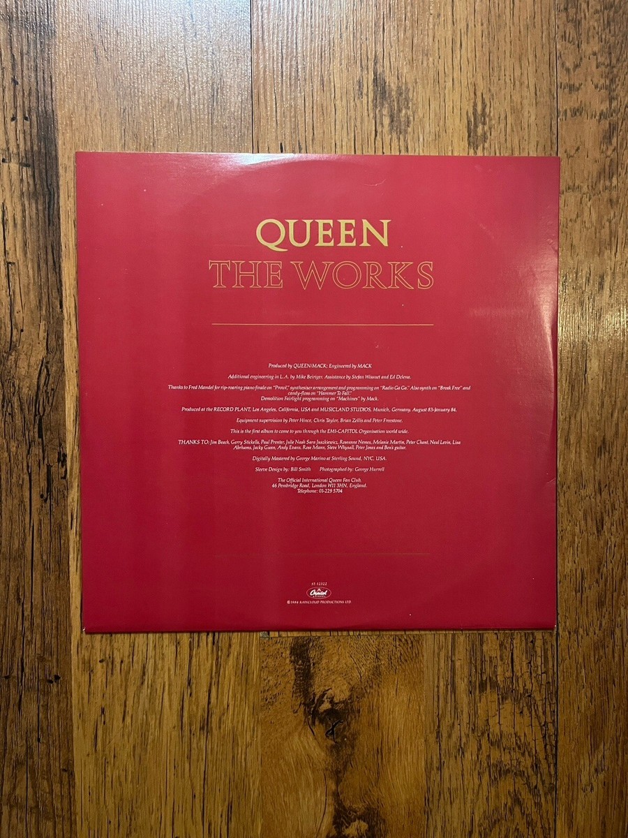 QUEEN - THE WORKS ORIGINAL VINYL LP CAPITOL RECORDS ST-12322