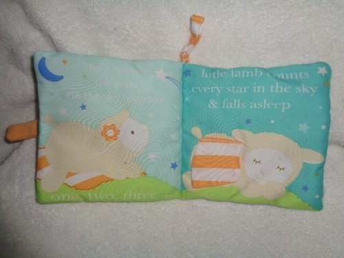 Book fun with little Lamb Douglas Baby Soft Plush Activity crinkle rattle Toy - Picture 3 of 4