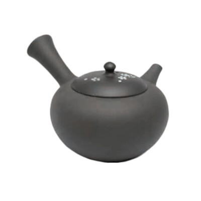Japanese tea pot- SEIHO TSUZUKI- Black clay- 200cc/ml- Sasame ceramic fine mesh