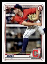 2020 Bowman Draft Tanner Burns  1st Bowman BD-115 Cleveland Indians