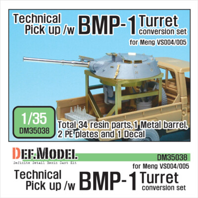 DEF Model 1/35 Technical Pick-up w/BMP-1 Turret Conversion for Meng Model