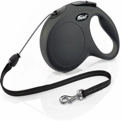 Flexi Neuf Classique Cordon Laisses Noir pour Chiens Différent Tailles - Photo 1/2