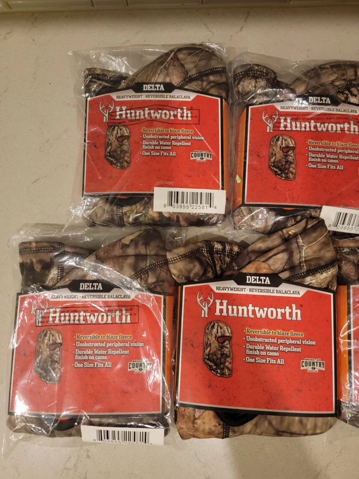 Huntworth Mossy Oak • Reversible • Delta Hunting Balaclava Hood • “NEW” 5- Total - Image 2 of 4