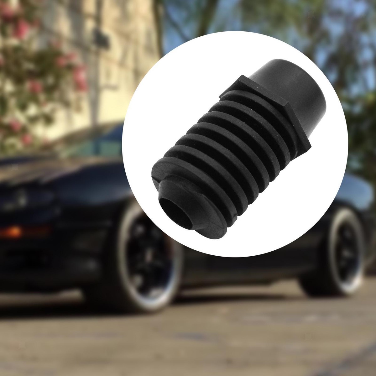 2 Pcs/set Blck Plastic Rear Right Left Hood Adjust Bumper Stop W/Rubber SHORT CAP 10413888, 10413705 HT10413888 HT10413705 Compatible With