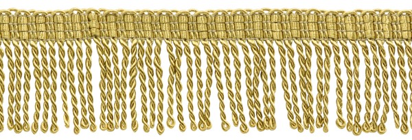 Basic Trim Kollektion Fringe Trim BFT2 C4 Antique Gold Polyester 1 Yard-image