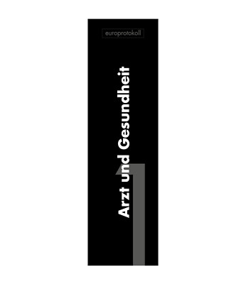 Rückenschild 'Arzt u. Gesundheit' f. DIN A4 Ordner, beschriftetes Einsteckschild