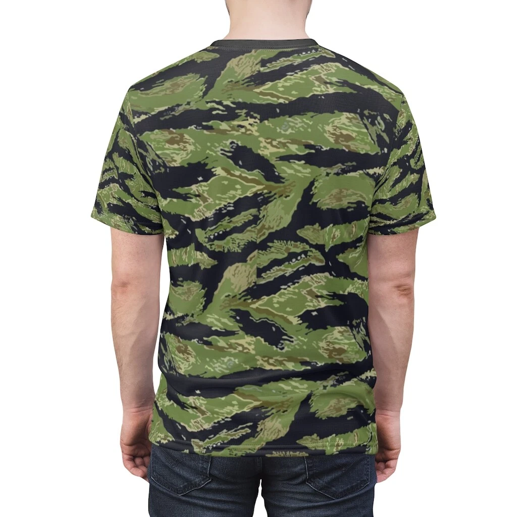 3D AOP Military Tiger Stripe Jungle Camouflage Shirt
