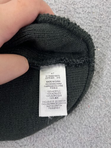 Nike Beanie Toque Youth 4/7 Black Gray Knit Striped Swoosh 100% Acrylic - Picture 6 of 6