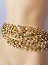 Corbata en cuentas de cintura de cristal africano cintura controlador de pérdida de peso cadena abdominal