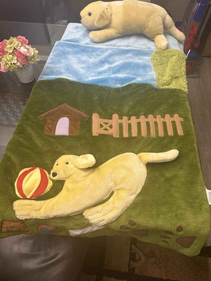 Carsten's Yellow Lab/Labrador Kid's/Children's Sleeping Bag w/Plush Foto 2 de 4