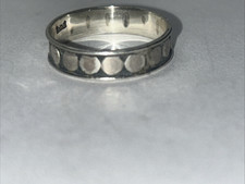 Oxidized Repeating Circle Ring New .925 Sterling Silver Band Sizes 5.5-10