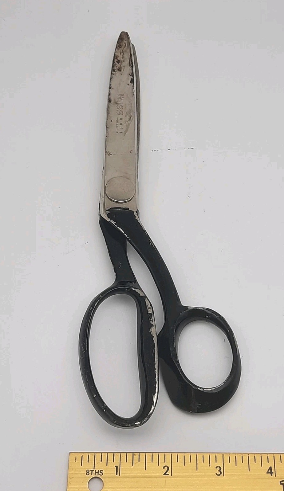 11" Wiss Dressmakers Pinking Shears Scissors Industrial Sewing Vintage USA READ