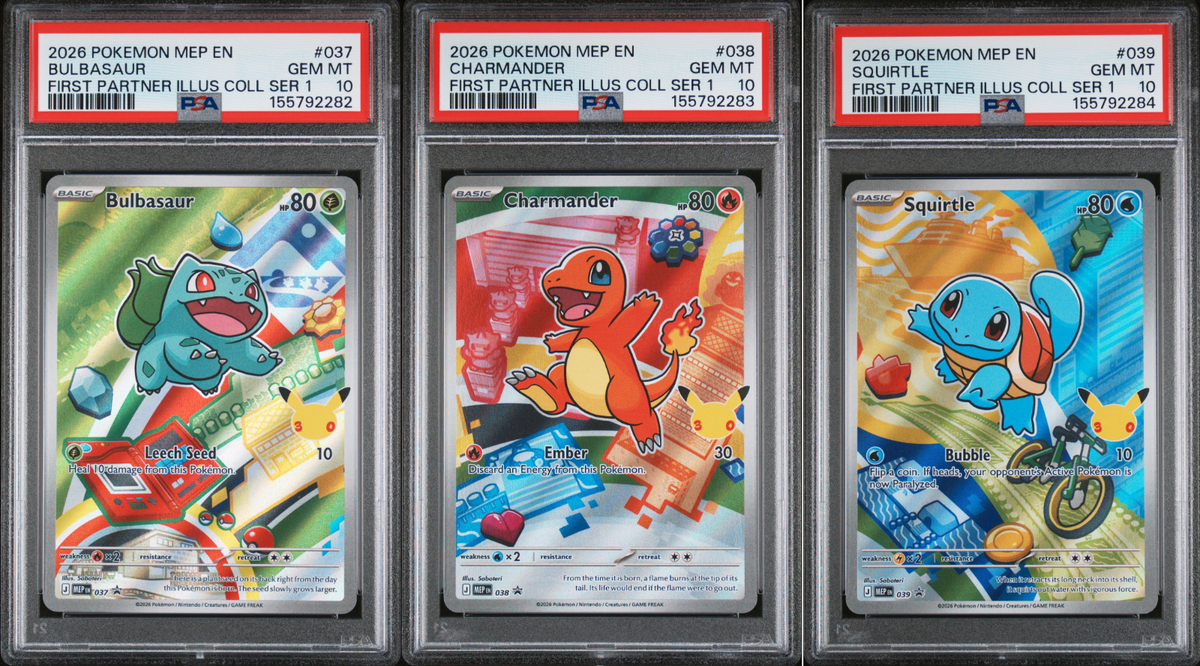 PSA 10 SEQUENTIAL Set - Bulbasaur Charmander 038 Squirtle Pokemon
