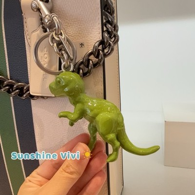 NWT COACH T Rex Bag Charm Silver/Green CAX75（no bag） | eBay