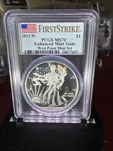 2013-W Enhanced Mint State Silver Eagle PCGS MS70 First Strike ASE West Point