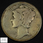 1921 D Mercury Silver Dime 10C