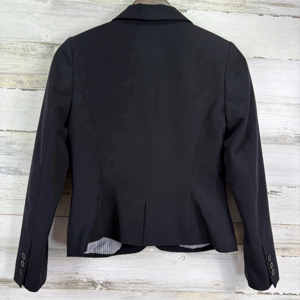 Chaqueta Blazer Worthington Petite Negra Carrera Empresarial Un Botón PS Foto 2 de 4