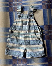 Modern Kids Boys Osh Kosh B  Gosh Striped Overall Shorts Size 9 Months