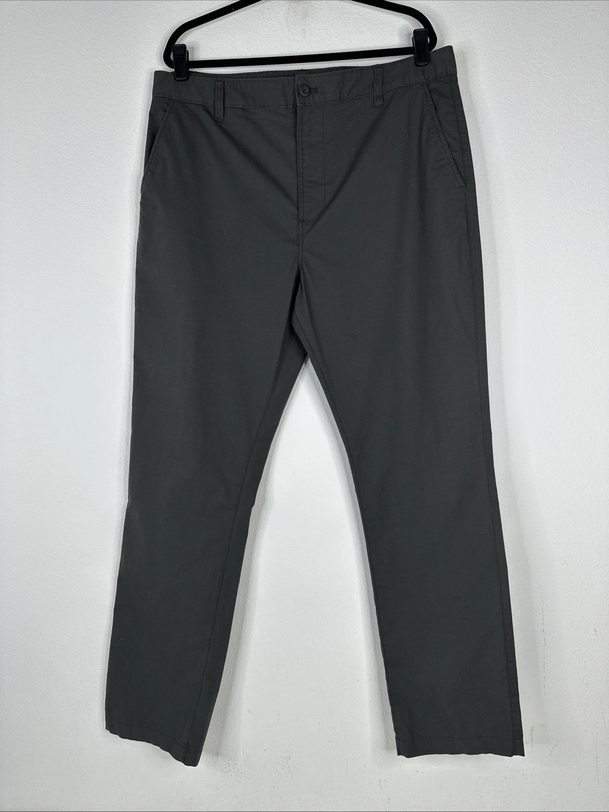 Prana Palisades Ripstop Chino Pants Mens Size 38 x 32 Gray Outdoor Hiking