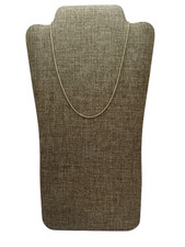 10K Yellow Gold 1.4mm Chain Necklace Rounded Box Chain Style Necklace 18 in