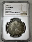 1886-S $1 Morgan Silver Dollar NGC AU Details (Cleaned)