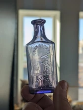 ***RARE*** Purple/SCA Gunn Birmingham Alabama Pictorial Lion Druggist Bottle