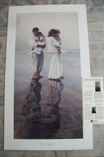 Steve Hanks Framed Watercolor Print of Woman in White Slip Dress — listing 4