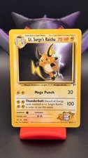 Lt. Surge's Raichu 28/132 Gym Heroes Pokemon Card Vintage WOTC Non Holo Rare NM-