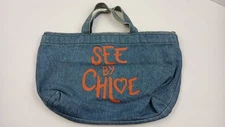 See By Chloe Denim Drawstring Satchel Handbag Purse